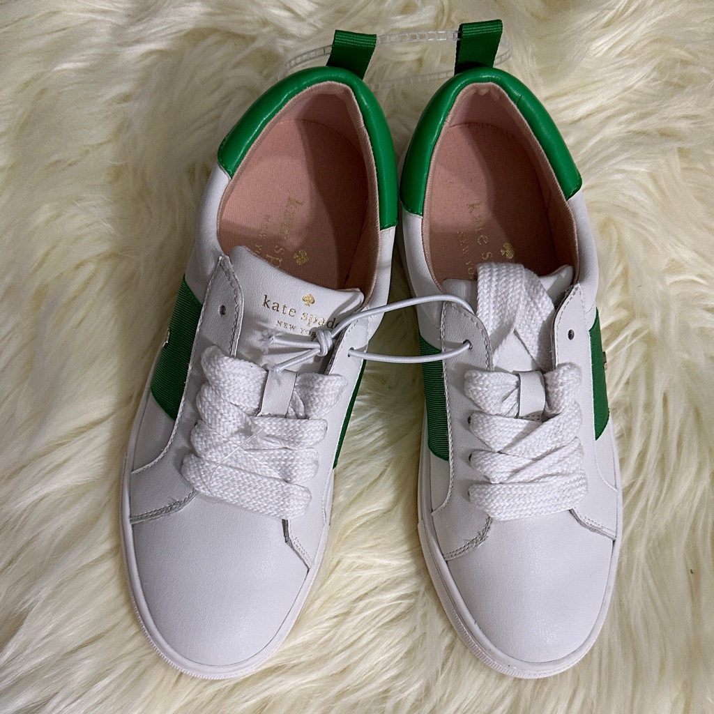Kate Spade Green And White Sneakers